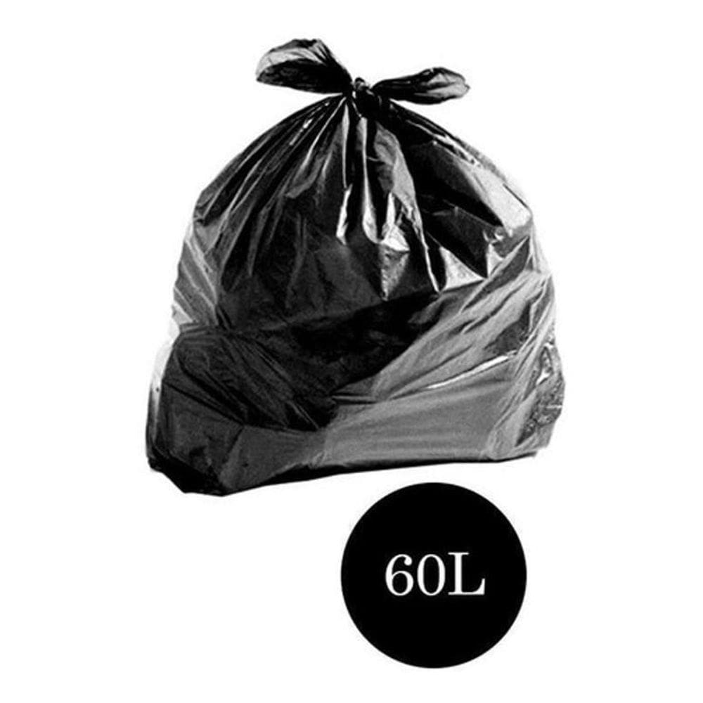 Saco De Lixo Comum Preto 60Lts Pct C/100 Un