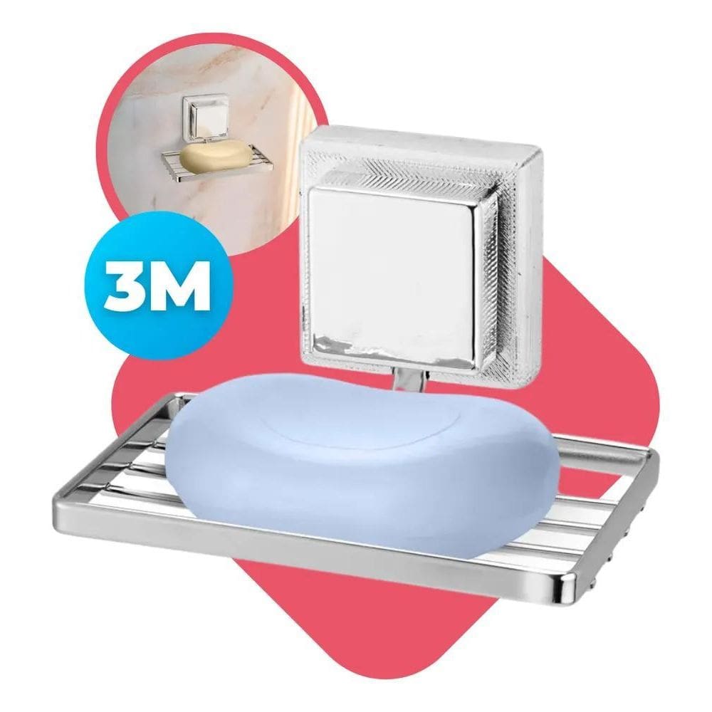 Saboneteira Suporte Sabonete Para Parede Banheiro Lavabo Fix