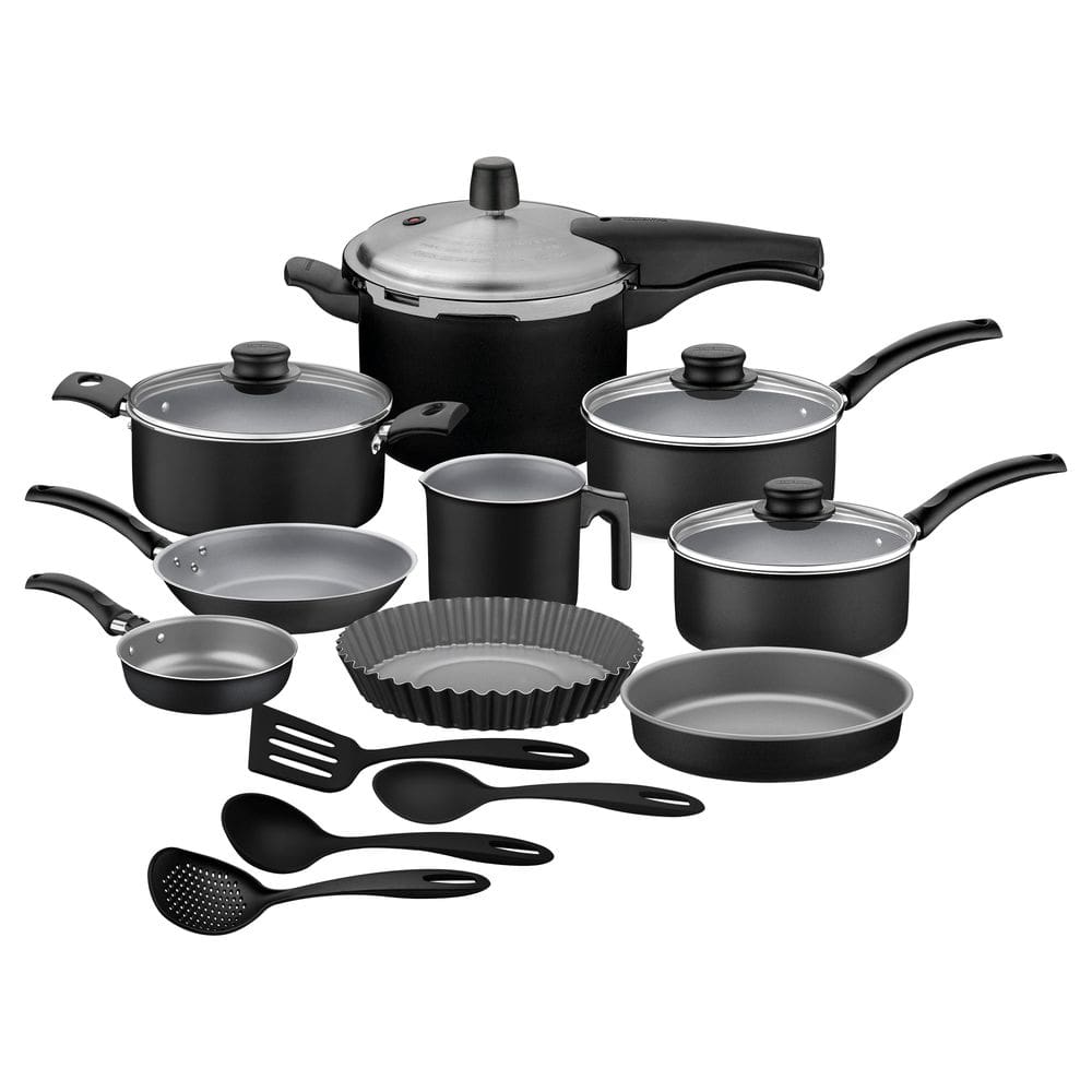 Jogo Panelas 13 Peças Tramontina Turim Com Frigideiras Antiaderentes E Panela Pressão