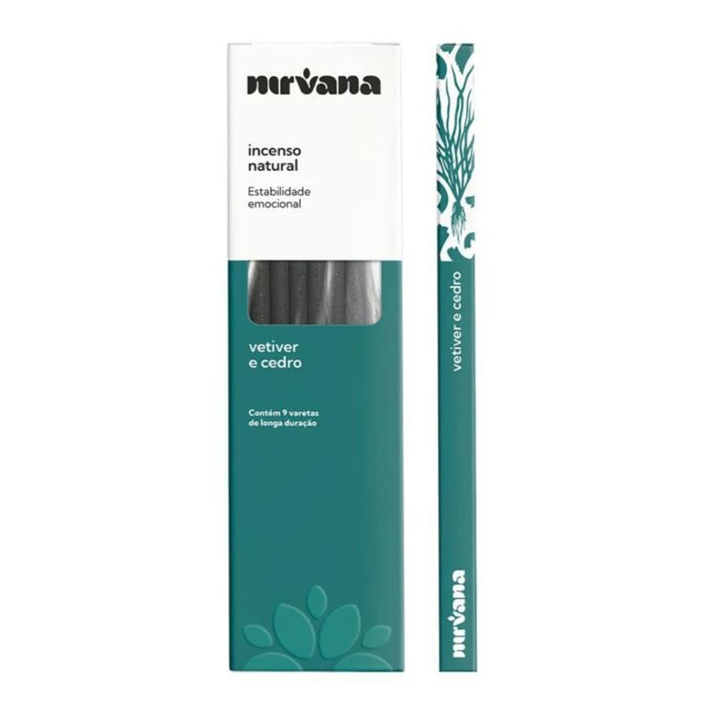 Incenso Nirvana Vetiver E Cedro Natural C/9 Var.