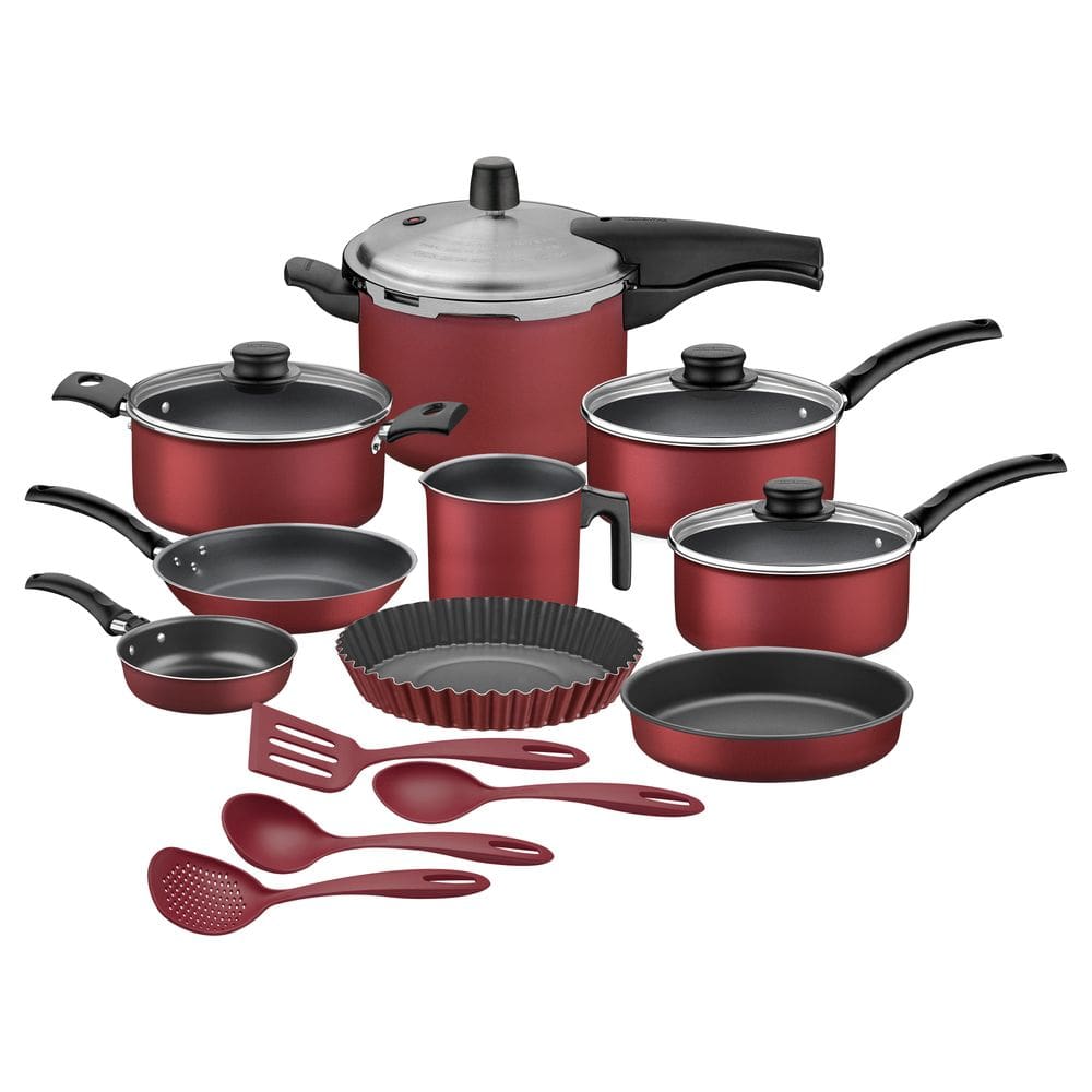 Jogo Panelas 13 Peças Tramontina Turim Com Frigideiras Antiaderentes E Panela Pressão