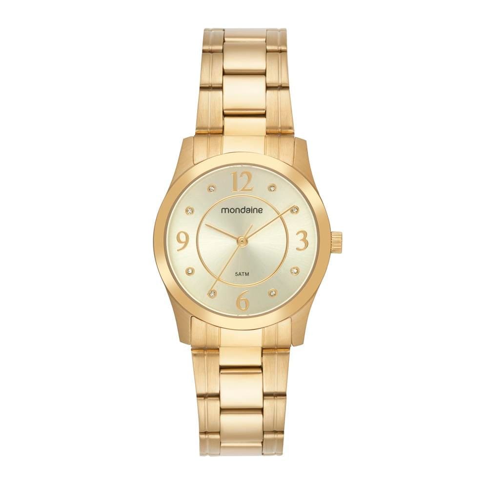 Relogio Mondaine Feminino Ref: 99831lpmvda1 Casual Aço Dourado