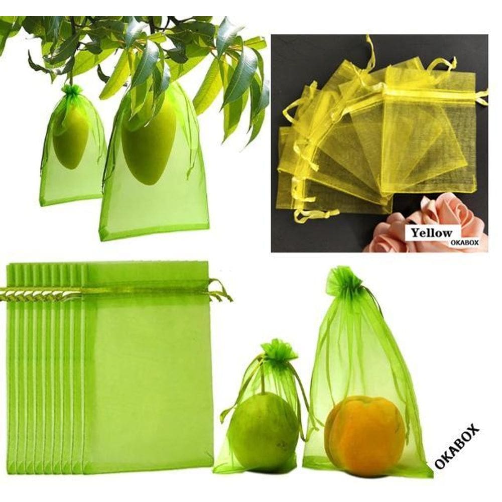 500 Saco Organza Protege Fruta Pé Lavável Para Fruta10X15 Cm