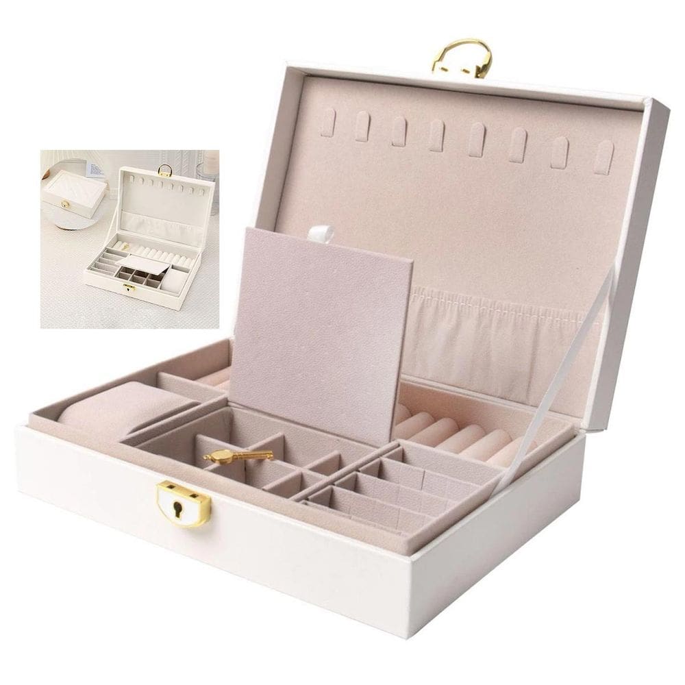 Porta Joias Anel Brinco Relogio Cordao Pulseira Acessorio Caixa Estojo Penteadeira Mesa Bancada Gaveta Organizaçao