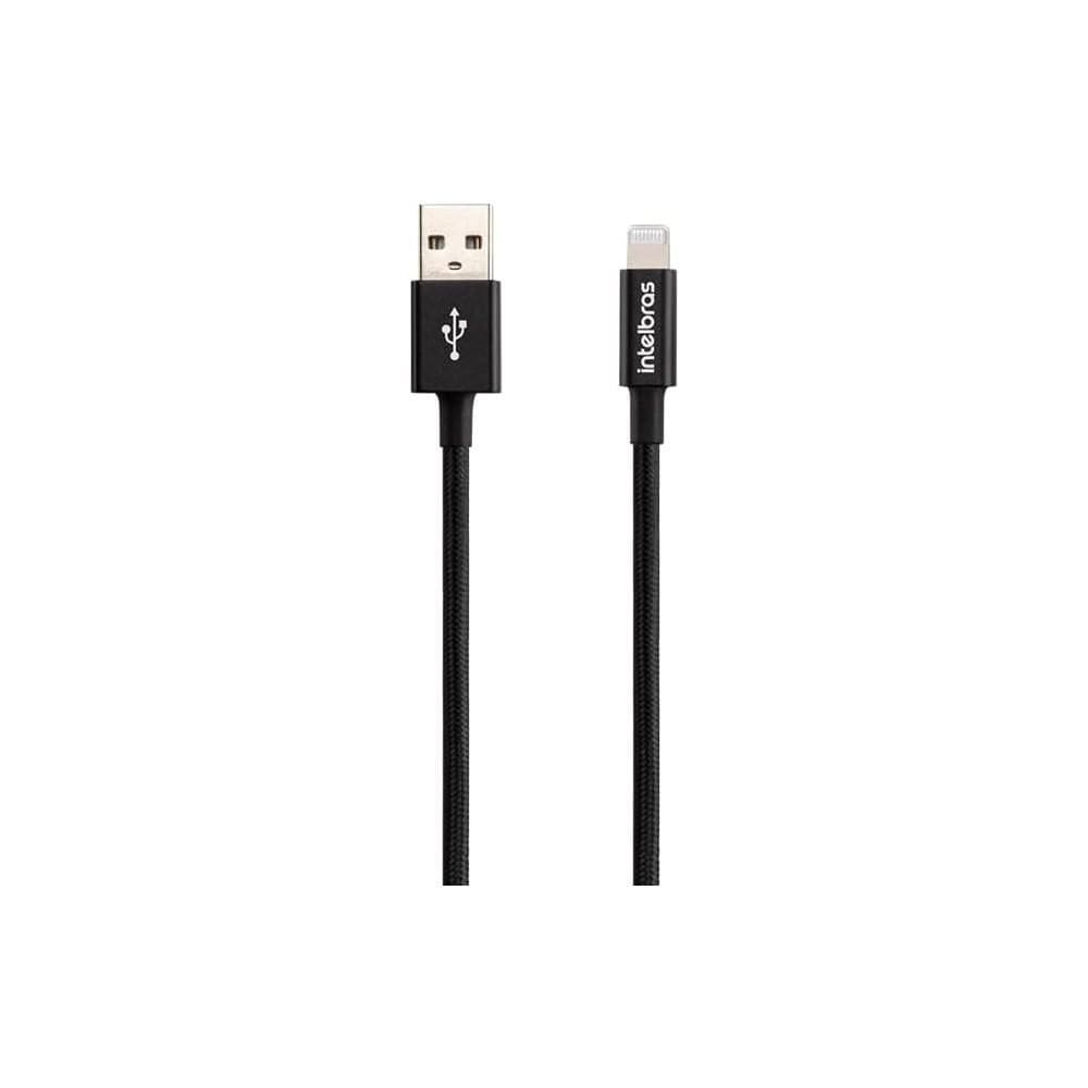 Cabo USB para Lightning Intelbras 1.5m Nylon Preto