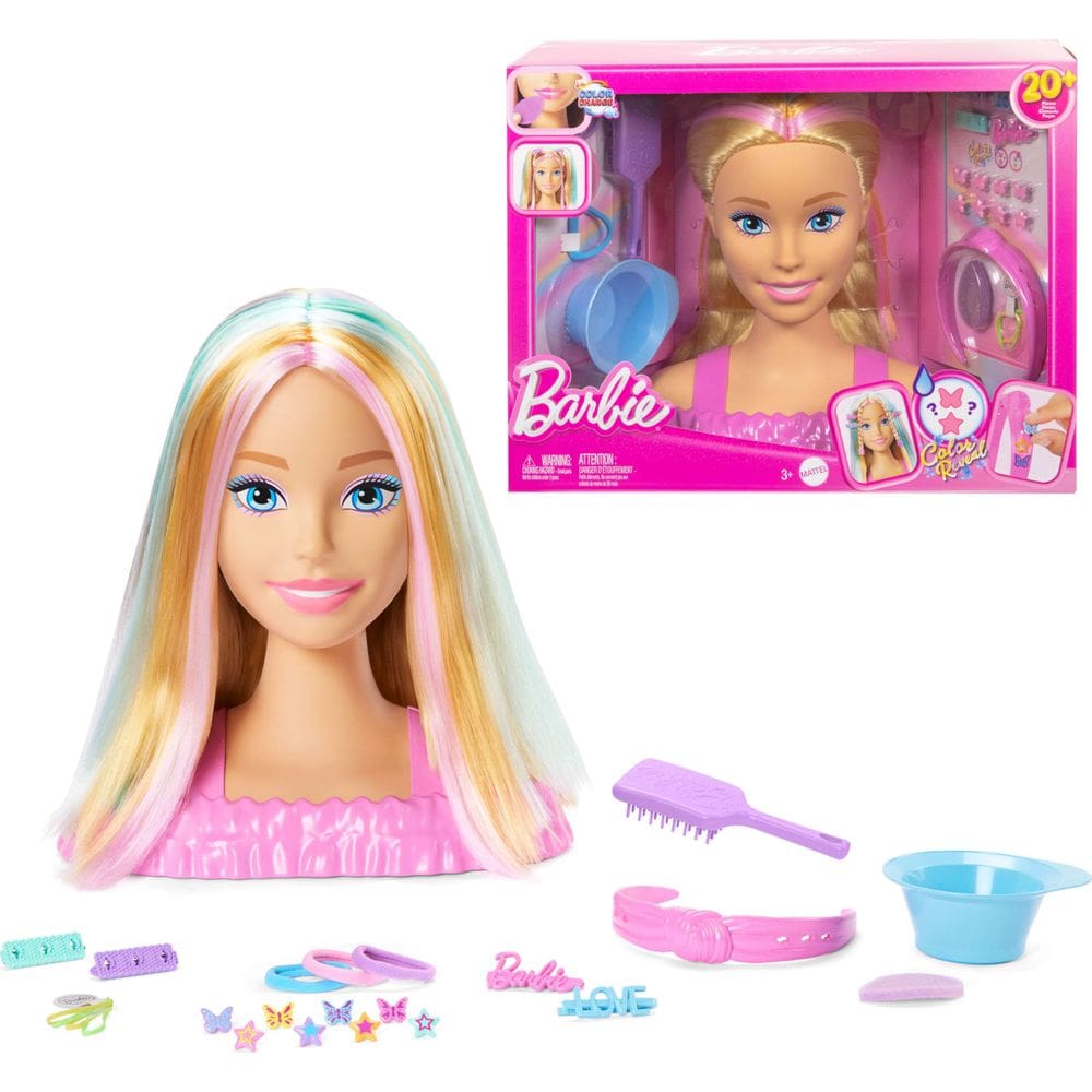Boneca Barbie Styling Head, cabelo loiro com mais de 20 acessórios