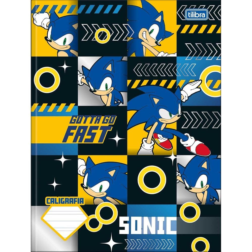 Caderno de Caligrafia Brochura Capa Dura Universitário Sonic 40 Folhas Tilibra