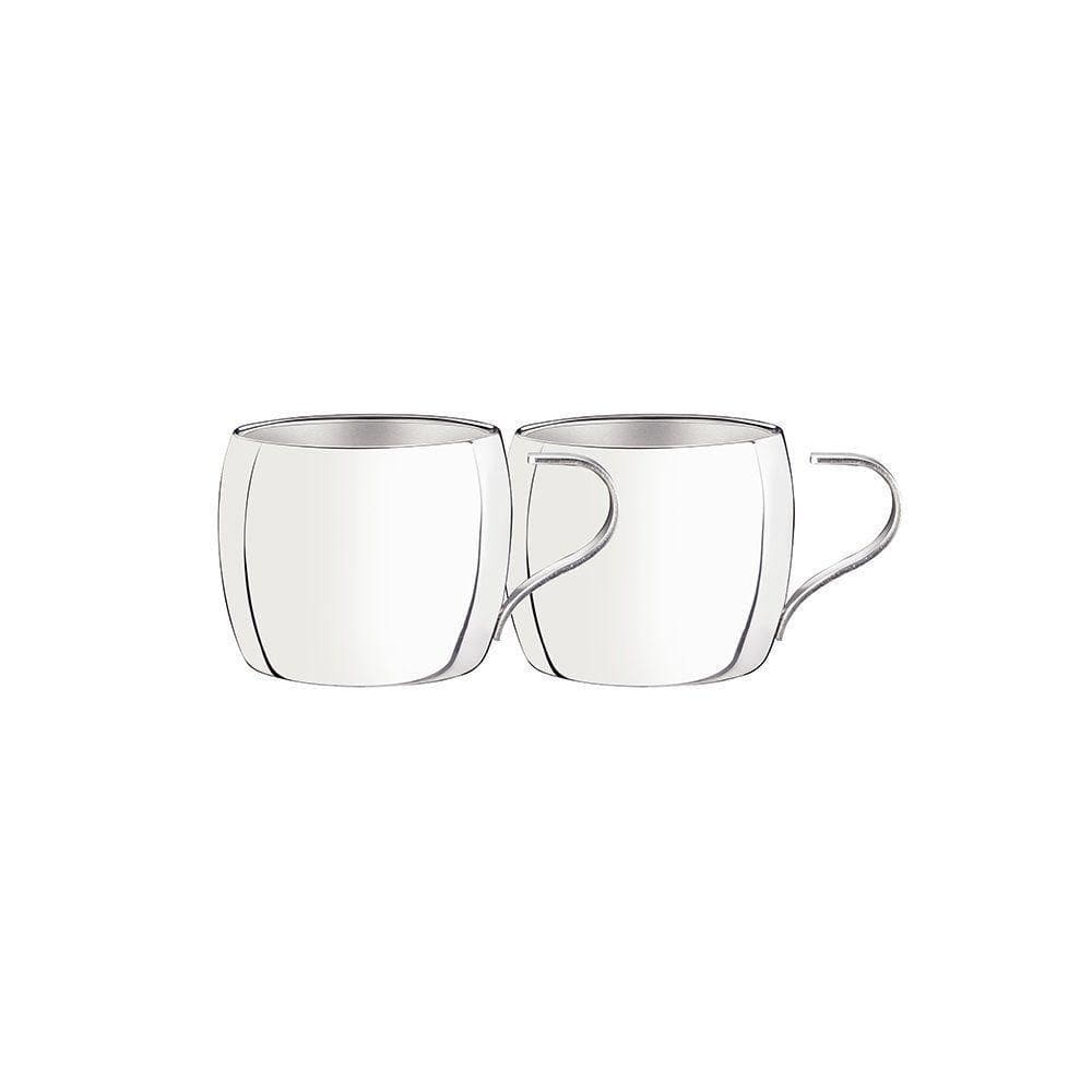 Conjunto 2 Xícaras Para Chá E Capuccino Tramontina 64430790 230ml Inox