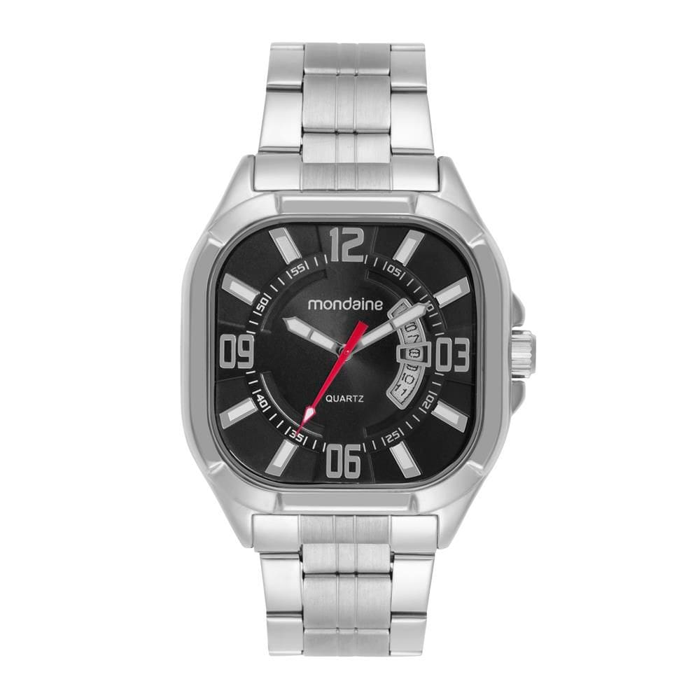 Relogio Mondaine Masculino Ref: 83520g0mvne2 Retangular Prateado