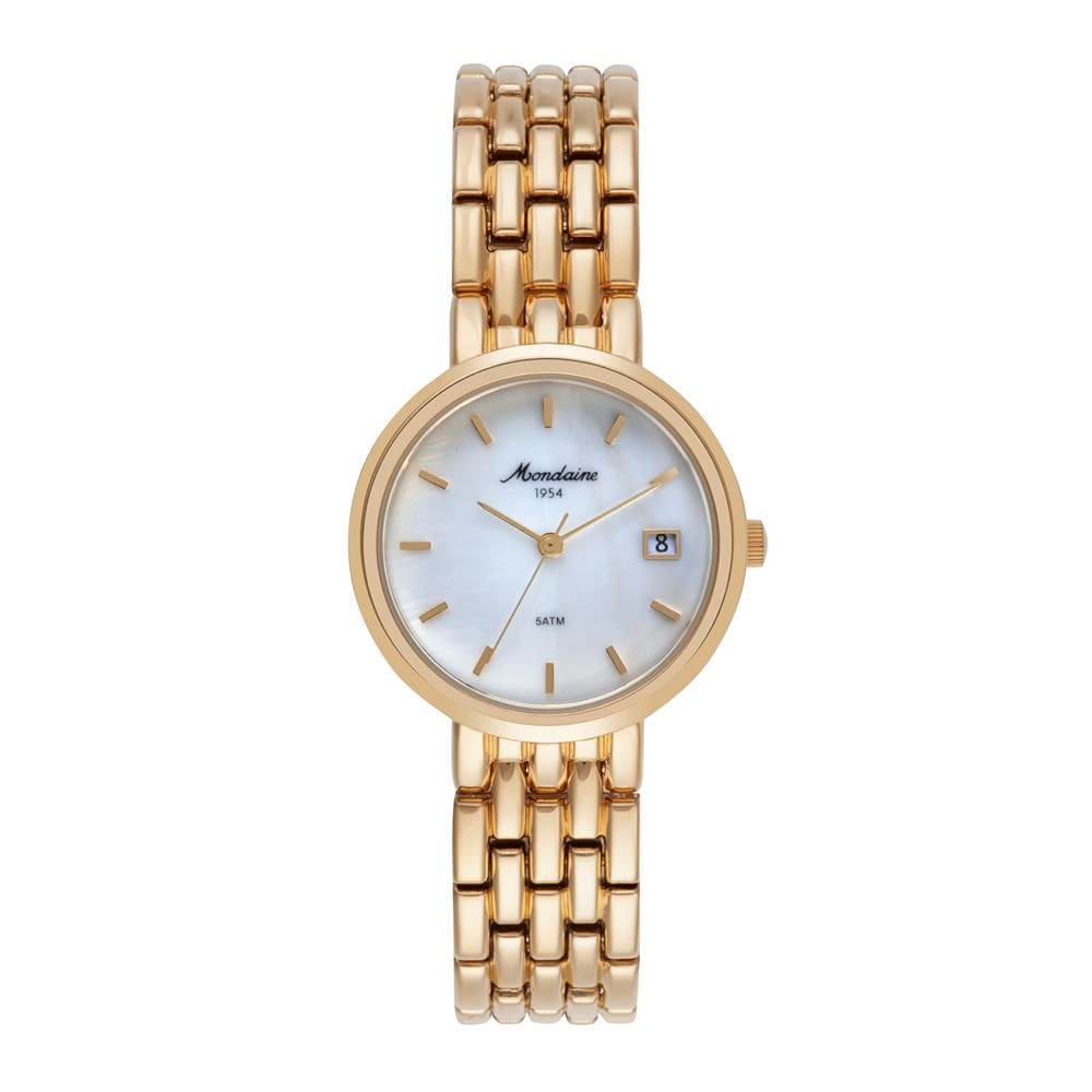 Relogio Mondaine Feminino Ref: 32937lpmvdm1 Clássico Dourado 1954