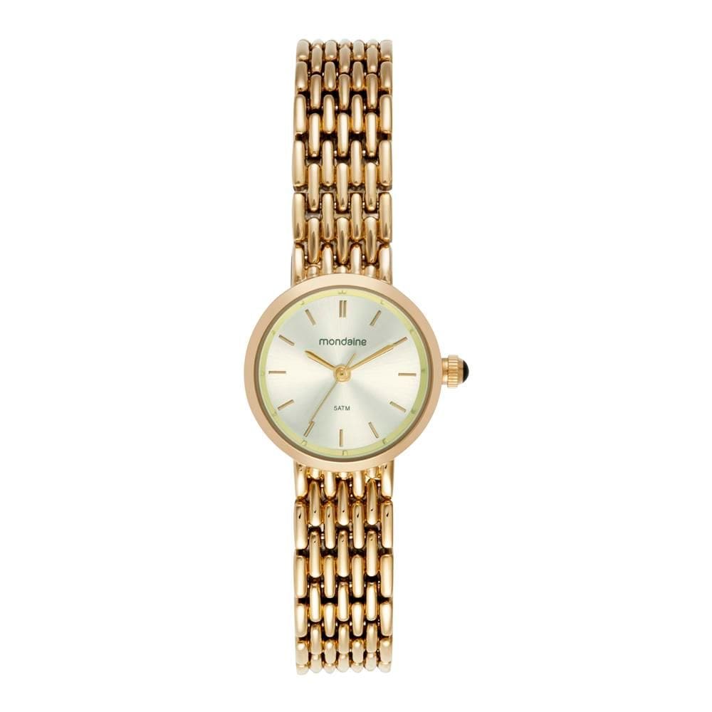 Relogio Mondaine Feminino Ref: 32868lpmvdm1 Social Dourado