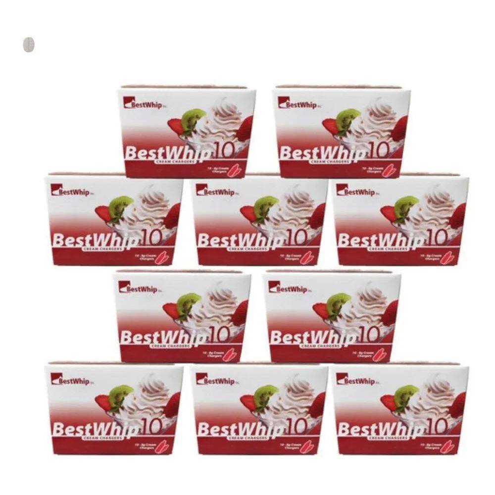 10X Cápsulas Chantily Gás Moscow Mule Kit 100 Unidades Sifã