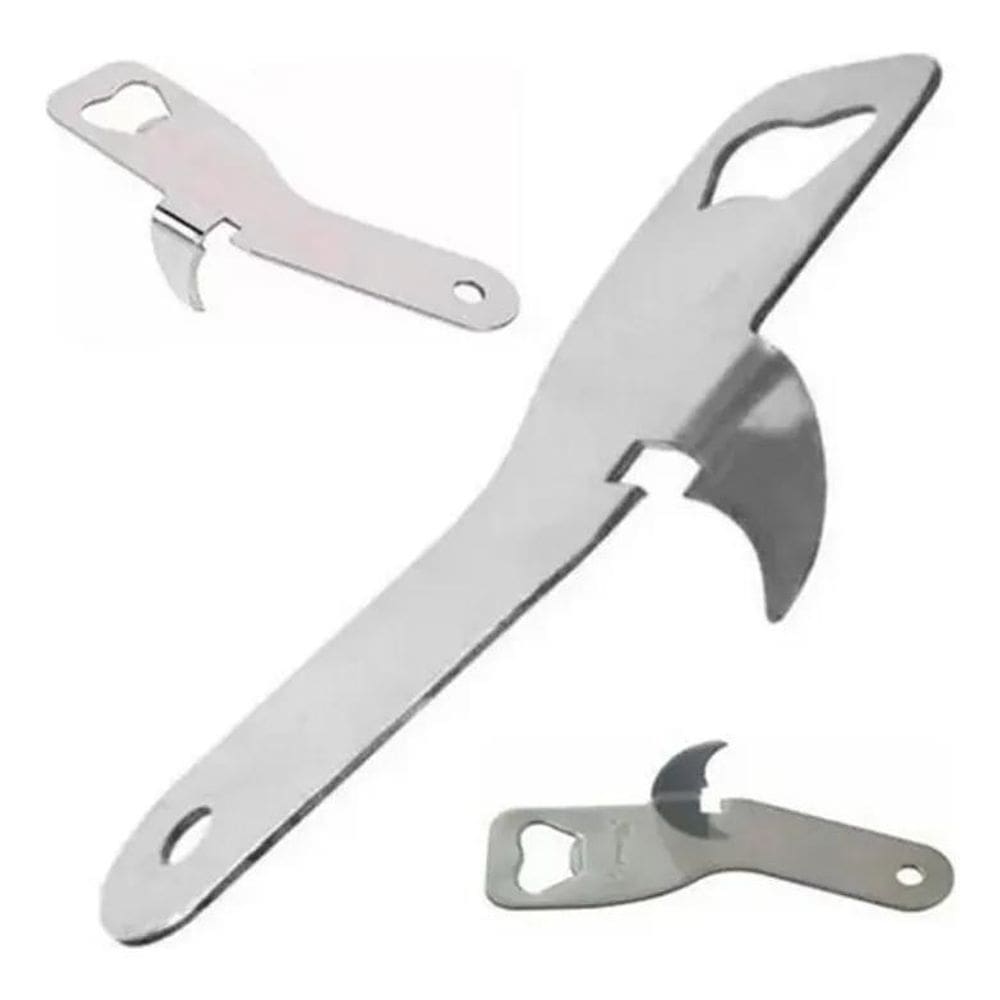 2X Abridor De Latas E Garrafas Aço Inox Reforça