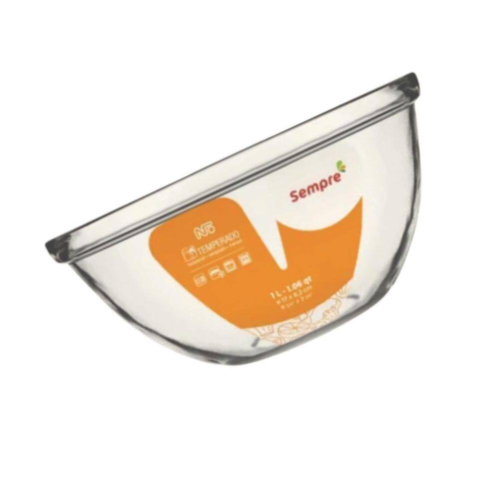 Bowls Saladeira Tigela De Preparo Vidro 2Lts Média - 03 Uni