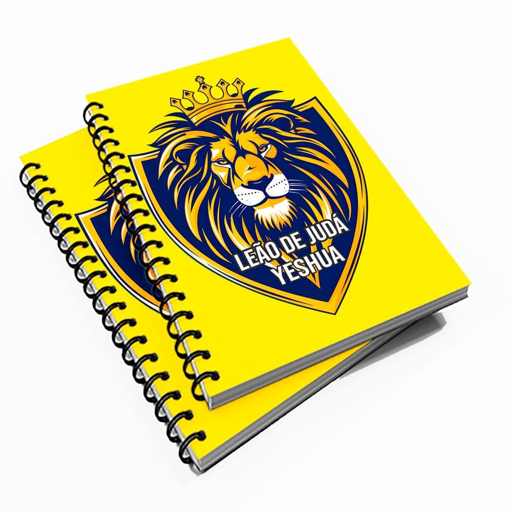 Caderno Universitário 96 fls Leão de Judá Yeshua Mod4
