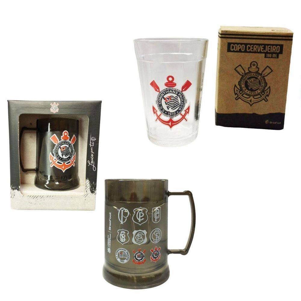 Kit Copo Americano Vidro 190Ml Tradicional + Caneca Gel