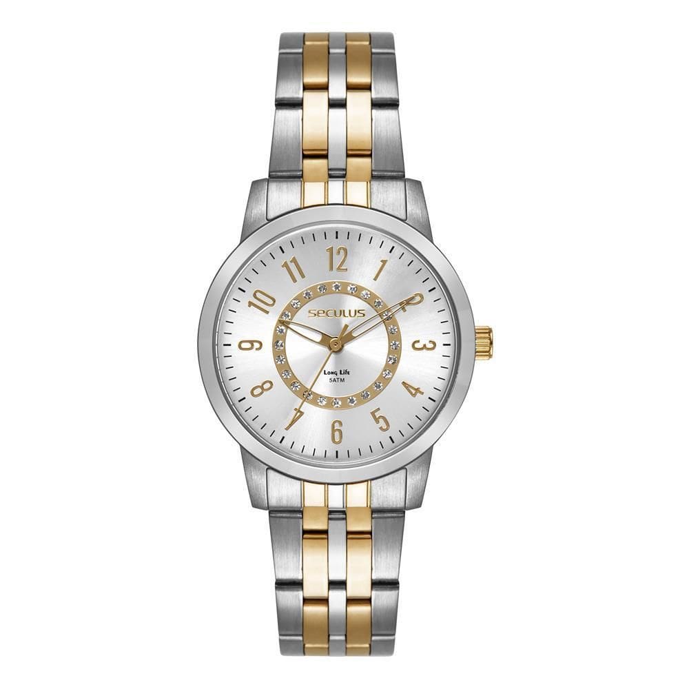 Relógio Seculus Feminino Ref: 44289Lpsvba2 Casual Aço