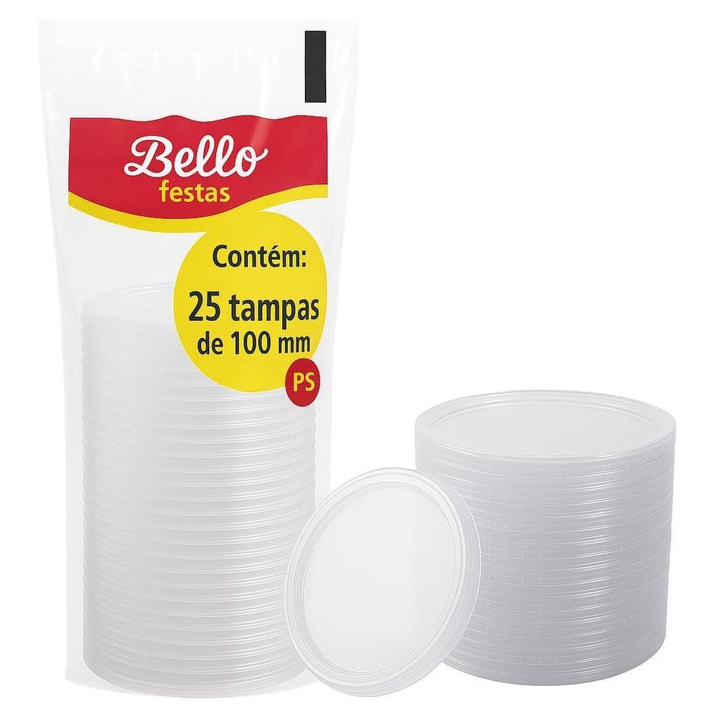 Tampa Descartável Para Copo 550Ml E 770Ml 25 Un.