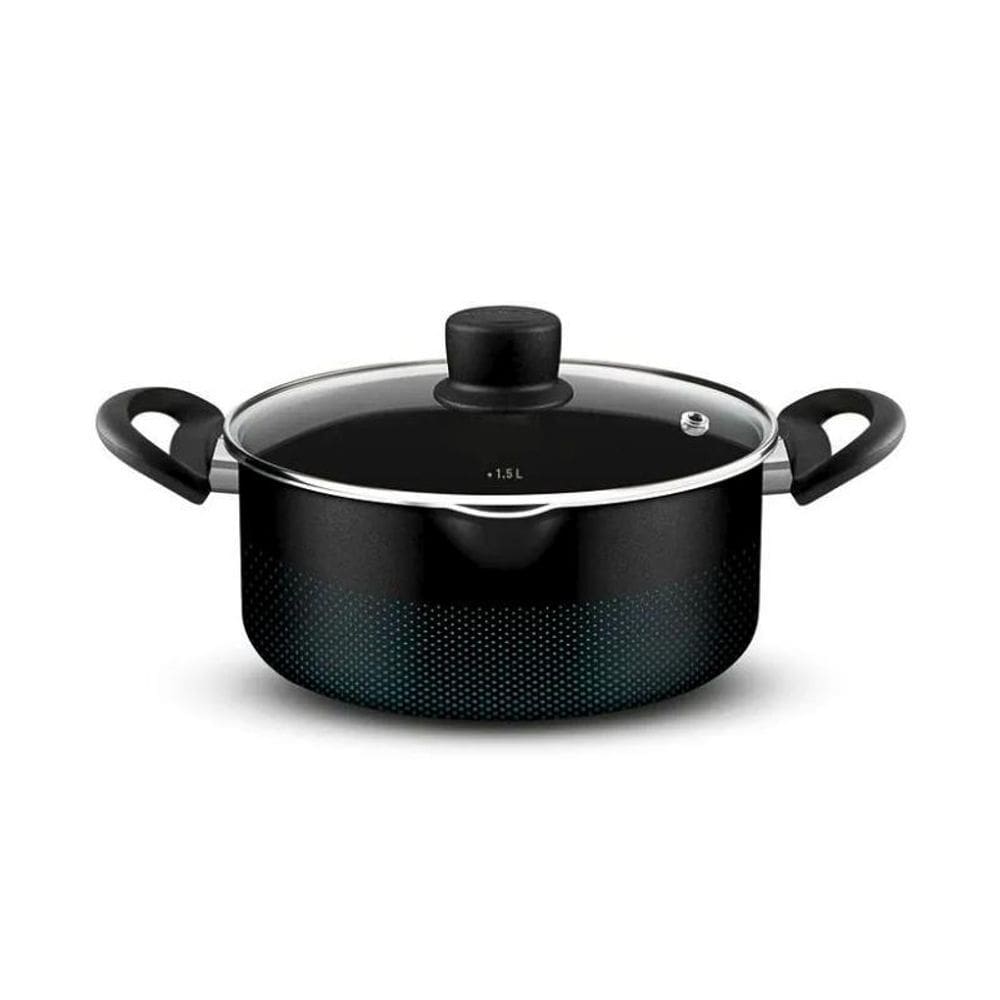 Caçarola Smart Preto 18Cm Antiaderente - Rochedo