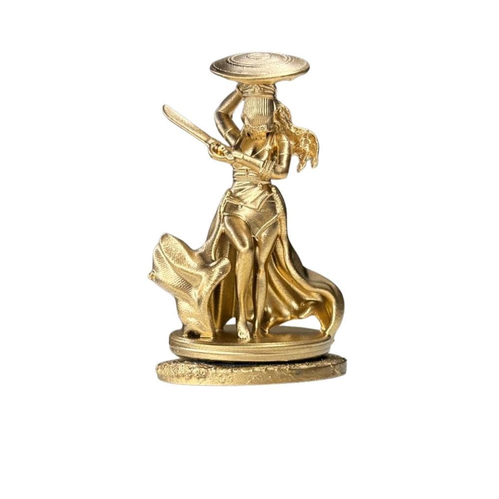 Miniatura Religiosa Orixás E Guias Em Resina 3D Dourada 5 Cm