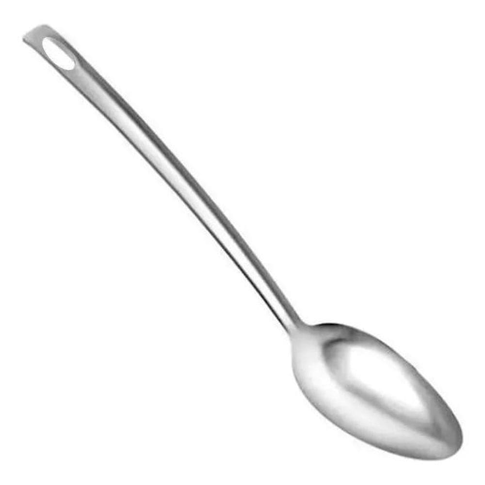 2X Colher Grande De Mesa Inox 35Cm