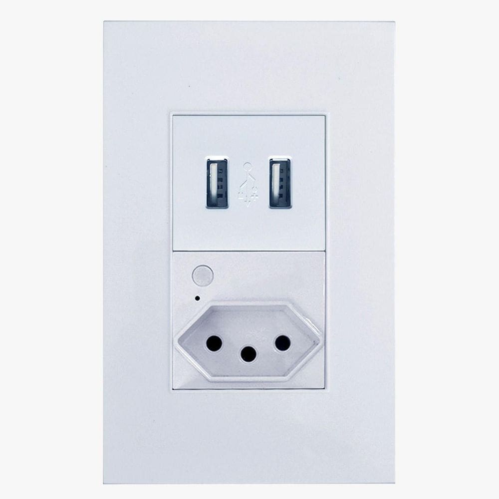 Tomada Inteligente Parede Usb Embutir 16A Interruptor Jwcom
