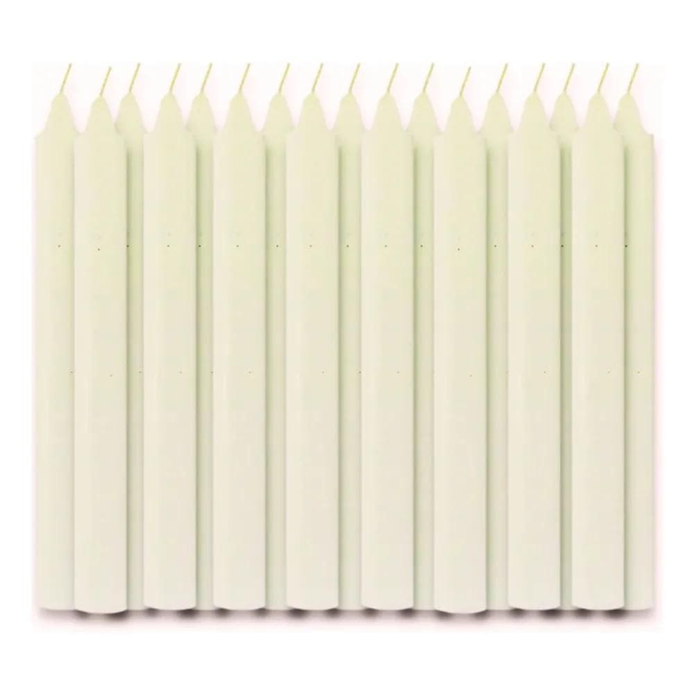 Pacote De Velas Palito 10 Velas Brancas 18Cm 100% Parafina
