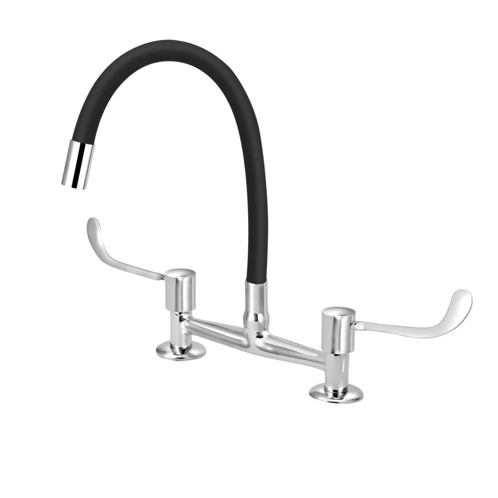 Torneira Misturador Clinica Hospitalar Mesa Preto Flexível