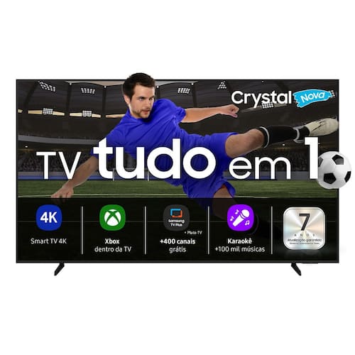 Samsung Smart TV 43" Crystal UHD 4K U8100F 2025, Xbox Cloud Gaming, Canais Gratuitos, Alexa