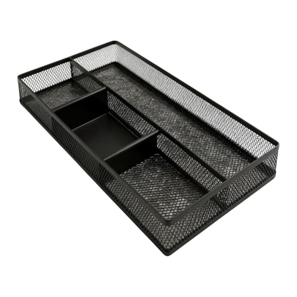 Organizador Mesa Escritório 4 Divisórias Aramado Metálico