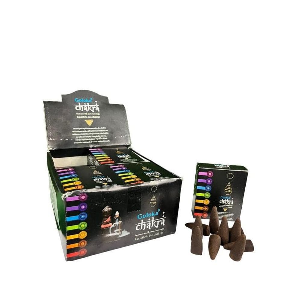 Incensos Cascata Cone Goloka 120 Unidades - Selecione Aroma