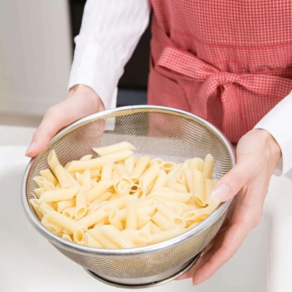 2X Escorredor De Macarrão Inox 25 Cm - Escorredor Multiuso I