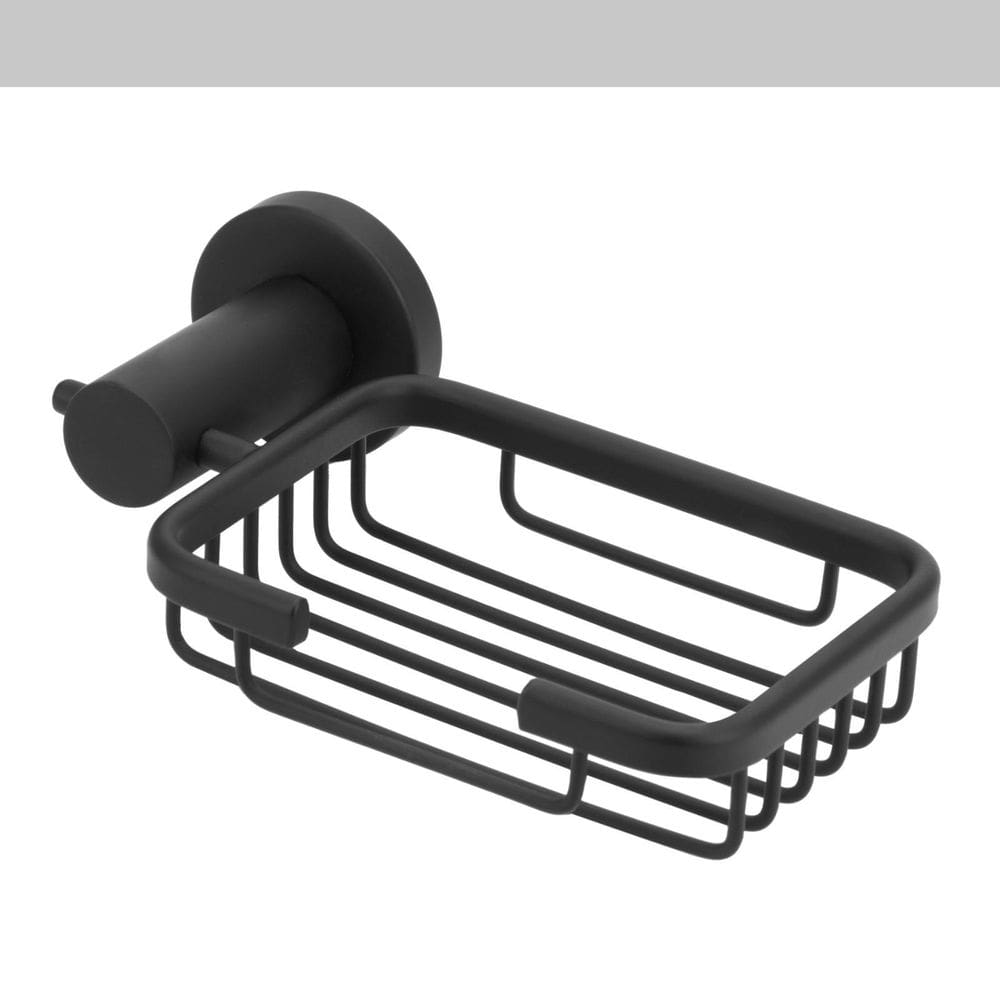 Porta Sabonete Saboneteira Inox Luxo Banheiro Preto/Black