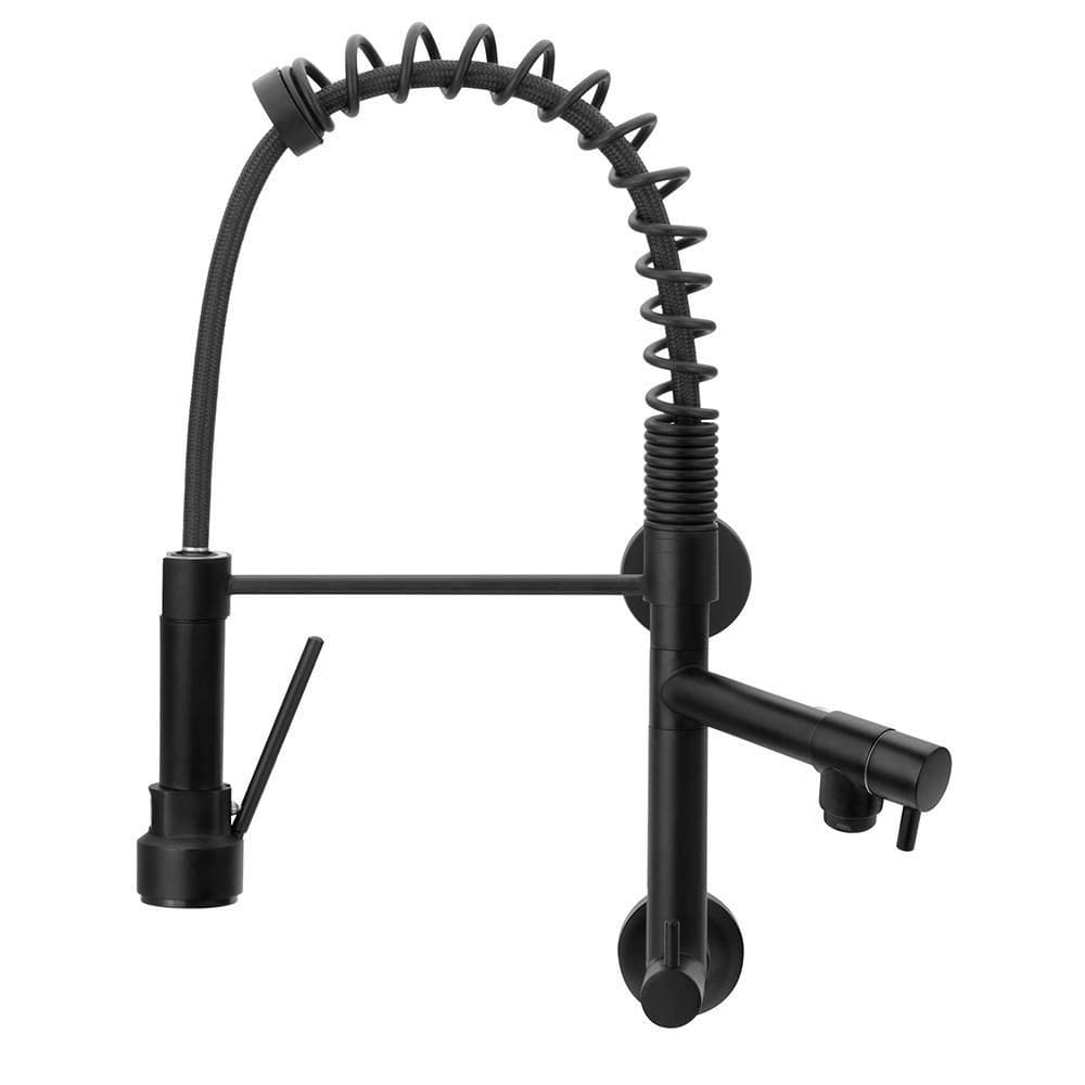 Torneira Cozinha Gourmet Parede Gatilho Spray Preto/Black