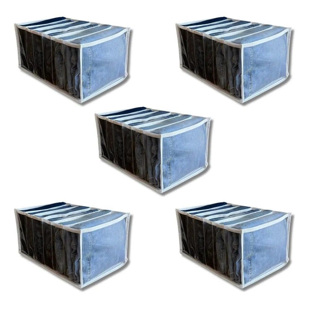Kit 5 Organizador De Calcas Jeans Colmeia Organizadora Roupa