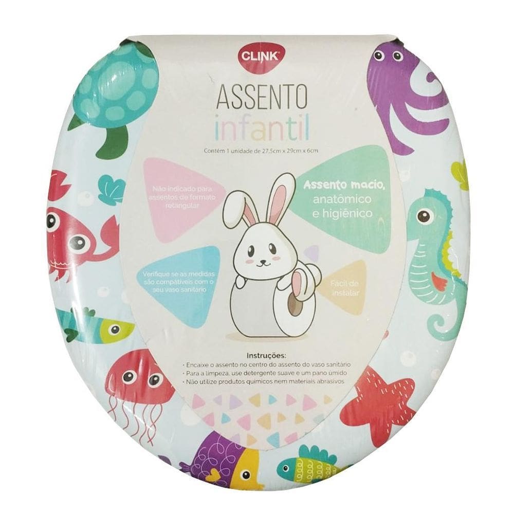 Assento Redutor Infantil Decorado Fundo Do Mar