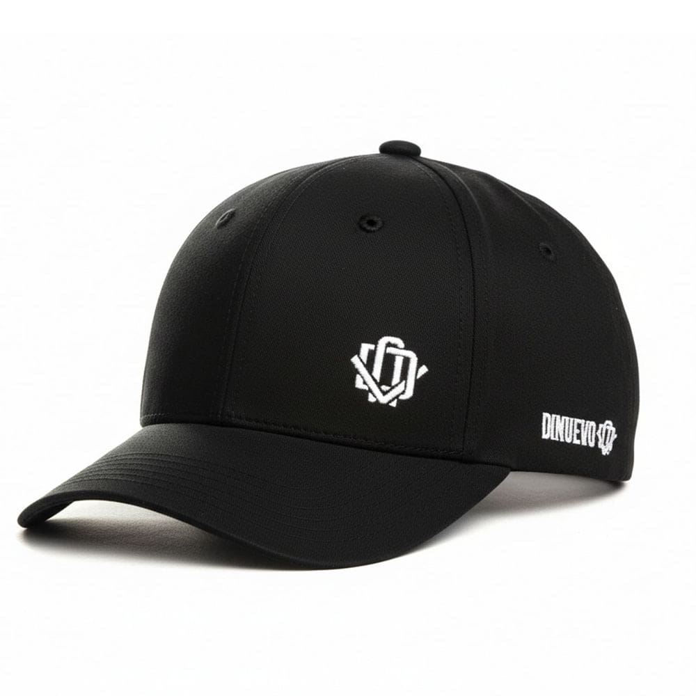 Boné DNV Logo Lateral  Bordado Preto Sem Estrutura DiNuevo