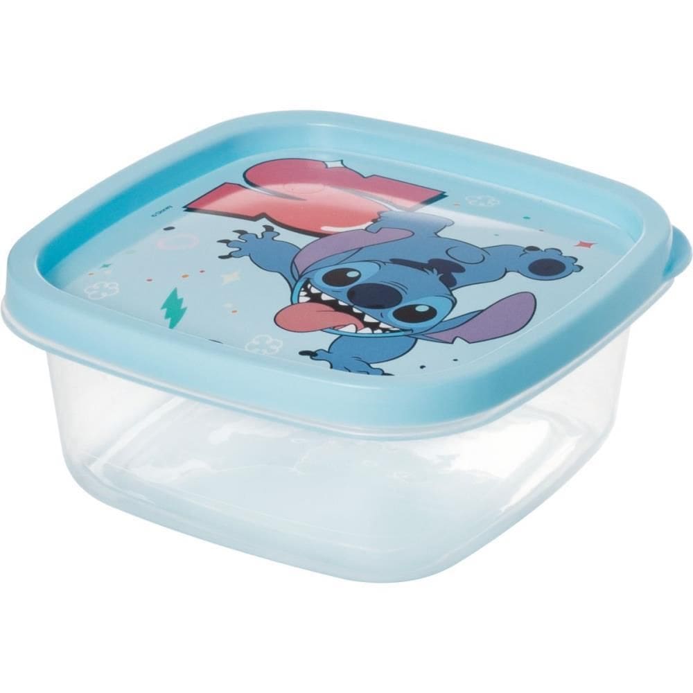 Pote Plástico Stitch Quadrado 580Ml - Plasutil