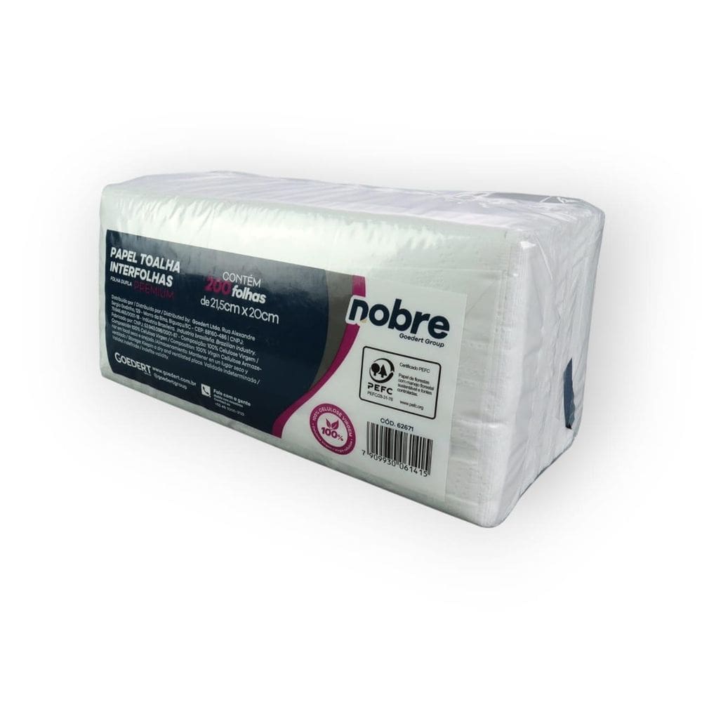 Pct Papel Toalha Interfolha C/200Fls 20Cm X 21,5Cm Premium
