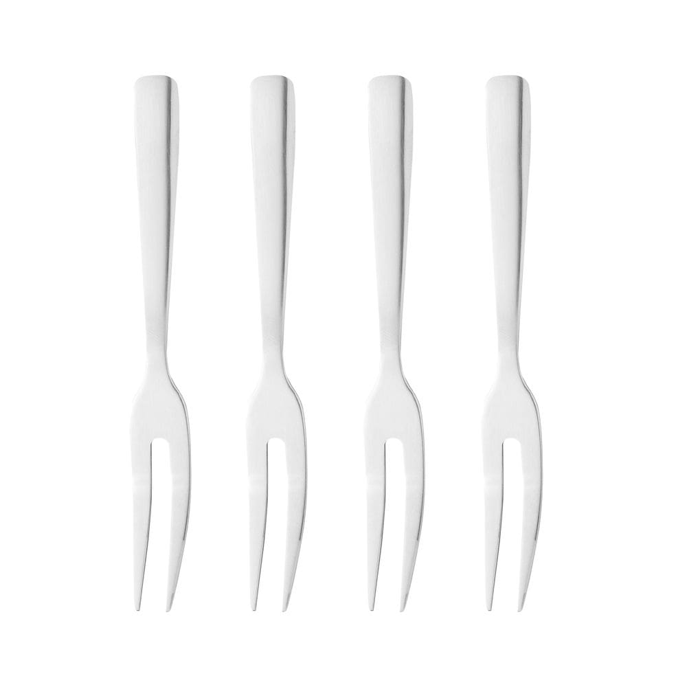 Conjunto 4 Garfos Aço Inox para Aperitivo Prata Wolff