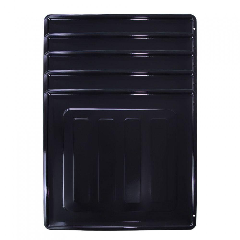 Kit Bandeja Esmaltada Para Fornos Embutir 45l - 5 Peças Preto