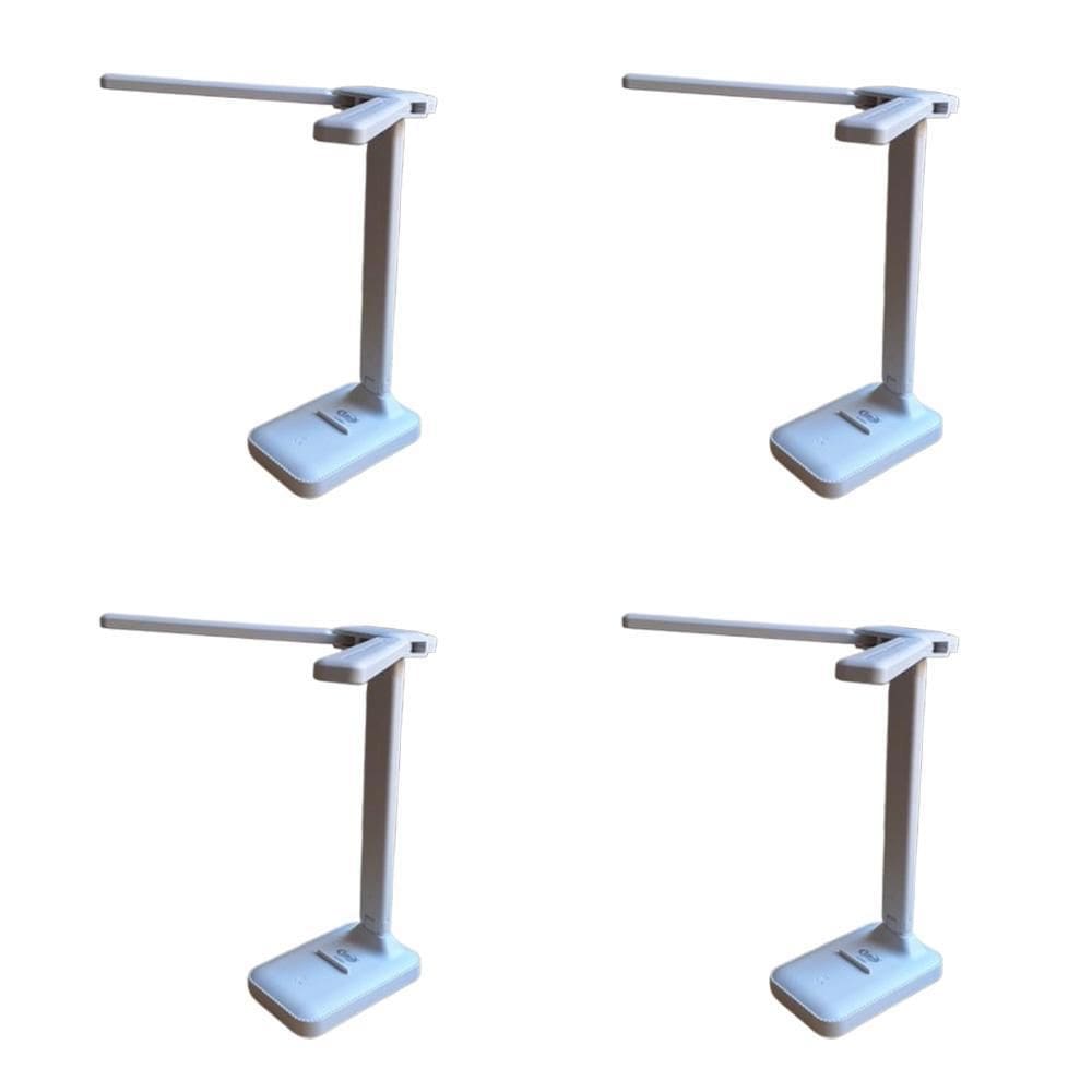 4 Abajur Luminária De Mesa Articulável 20 Leds Recarregável