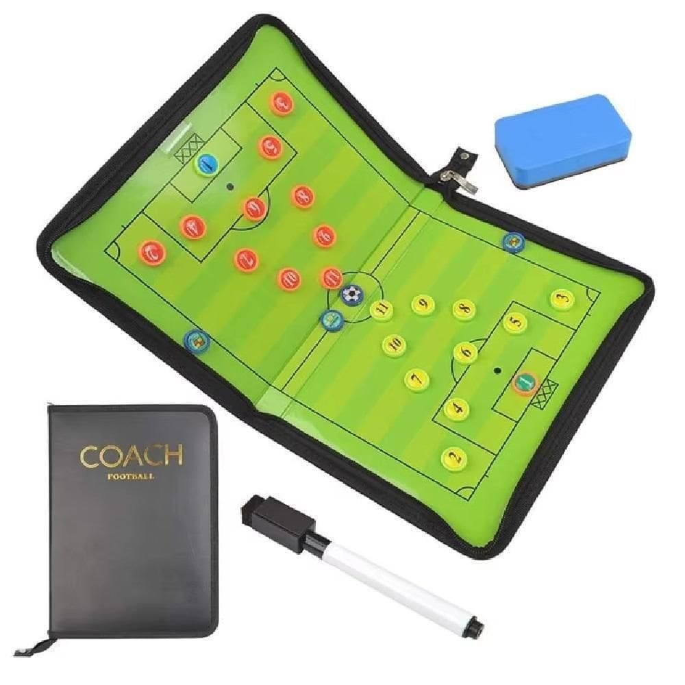 Kit Lousa Quadro Magnetico Futebol 28 Pecas Jogadores Treinador Marcadores Prancheta Tabuleiro Campo