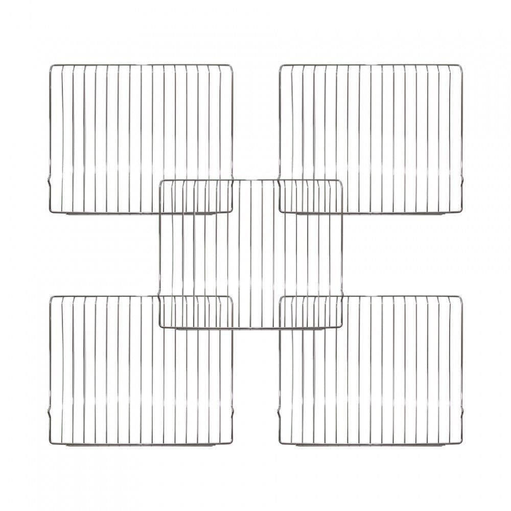 Kit Grade Cromada Para Fornos De Embutir 57 Litros - 5 Peças Prata