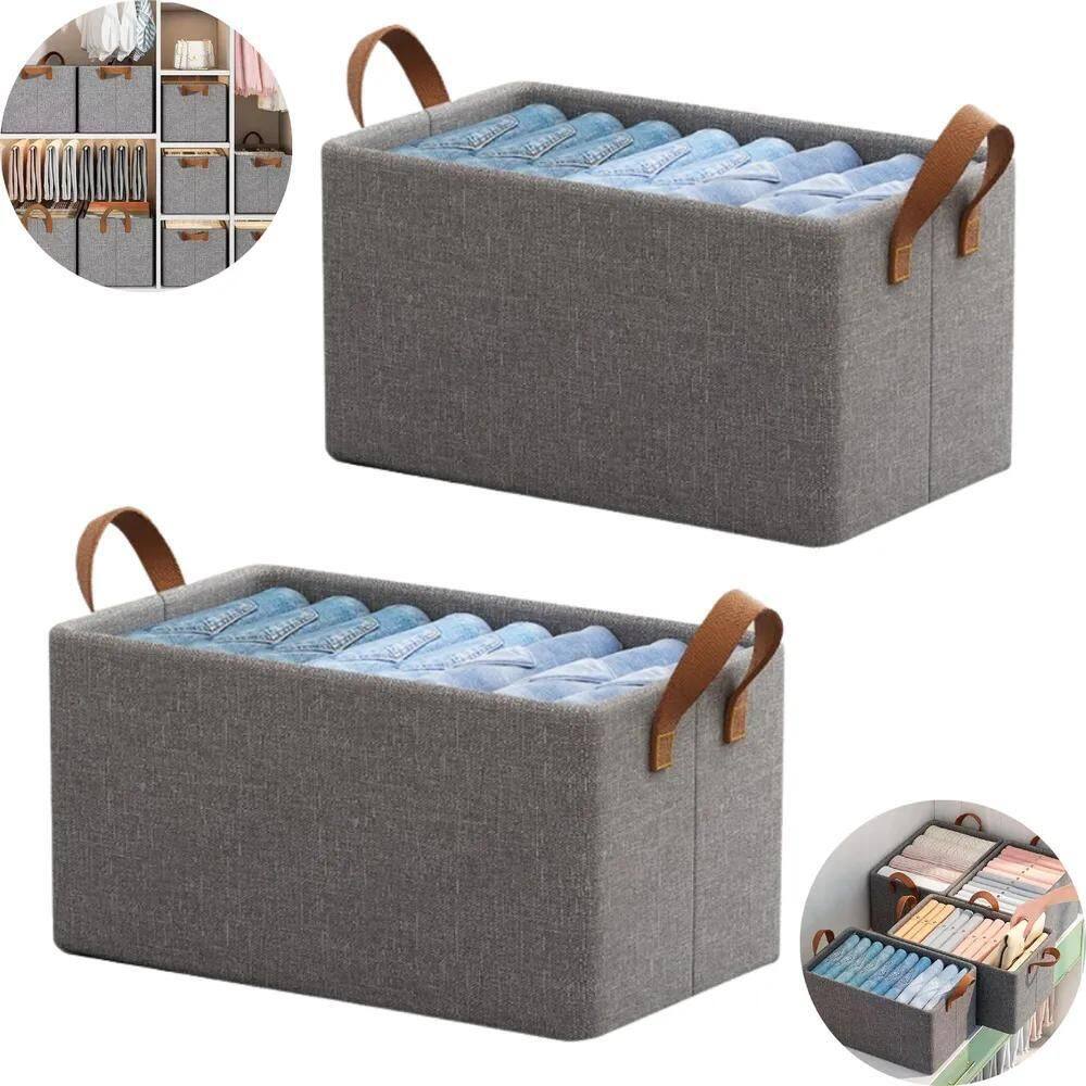 2X Kit 2 Caixa Organizador De Roupas Íntimas Camisetas Calça