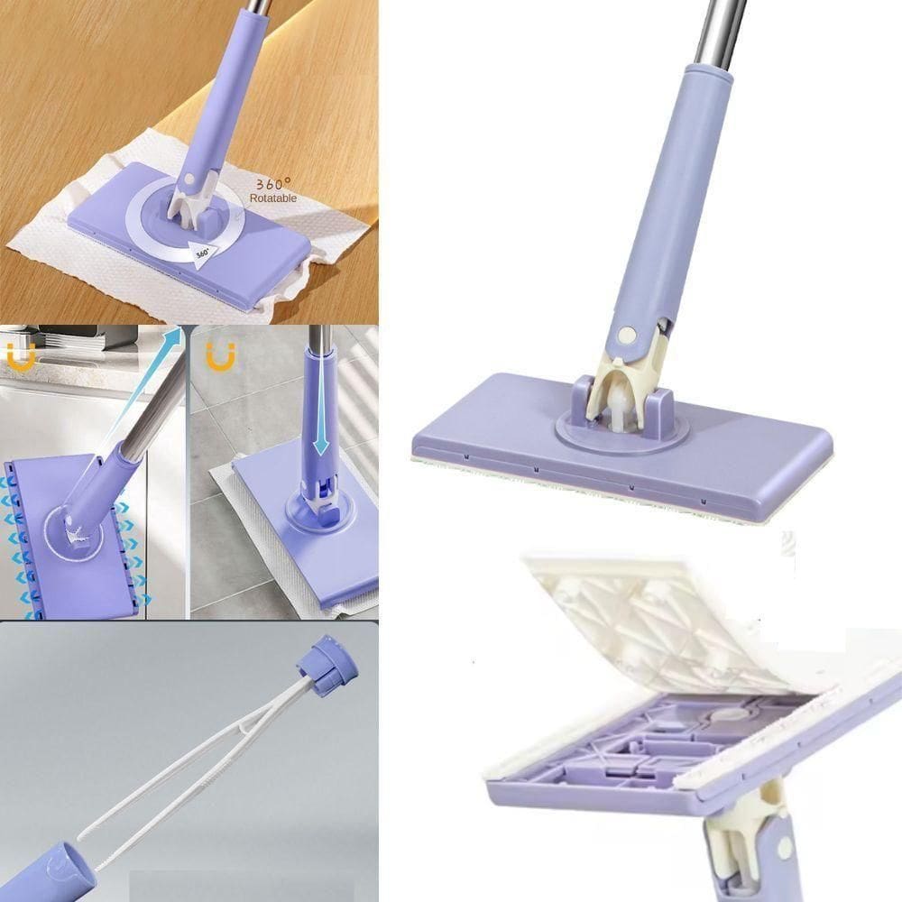 Odo Mop Articulado Mini Ajustavel Inox Multifuncional Limpa Vidros Varredor Piso Porcelanato Azulejo Rodinho Limpeza