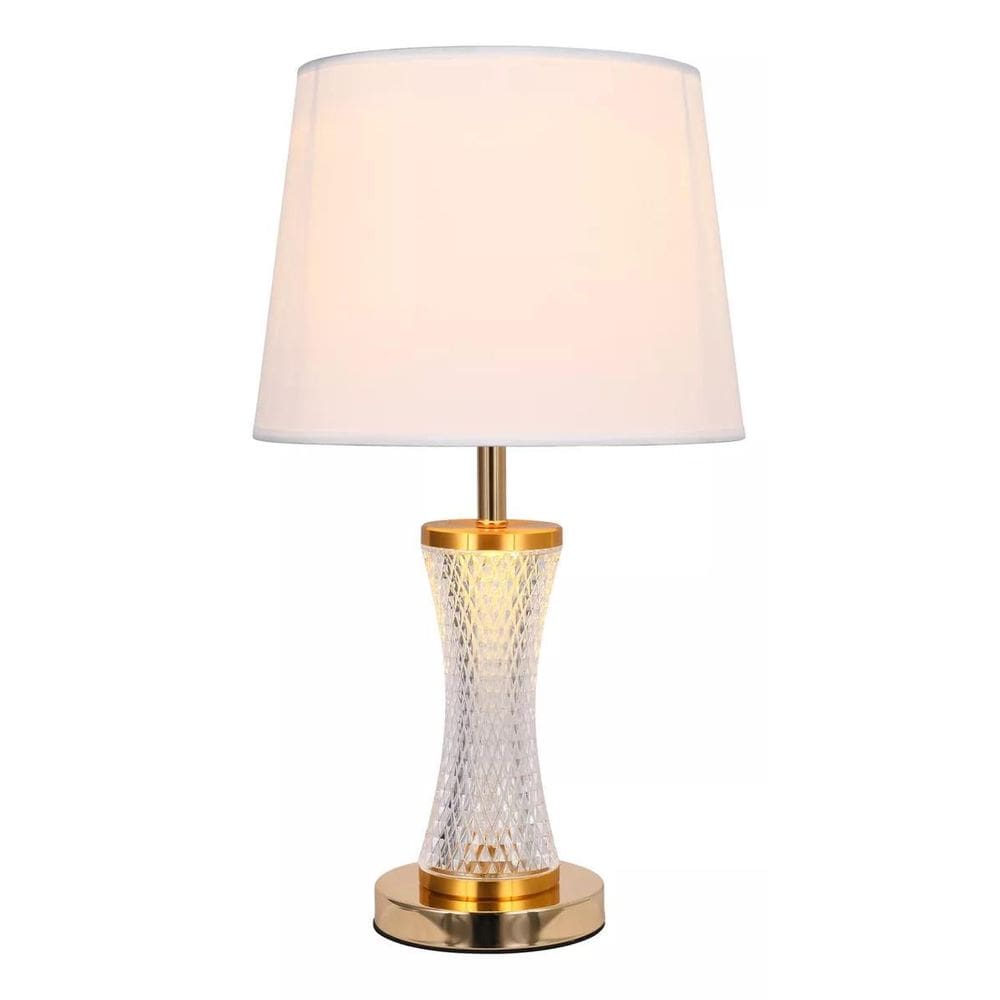 Abajur Luminária Quarto Sala Vidro Metal Requinte 50X30