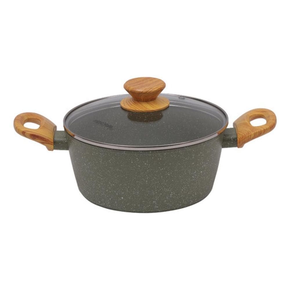 Panela Caçarola Verde 20Cm Indução Cerâmico 4Mm Style Cook