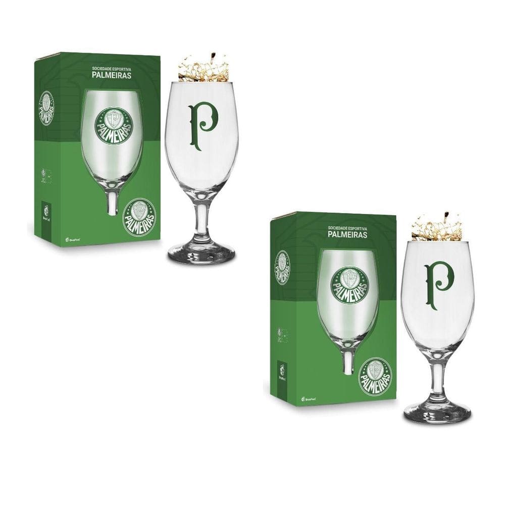 Kit 2Un Taça Tulipa Windsor Vidro 330Ml Cerveja Vinho Chopp