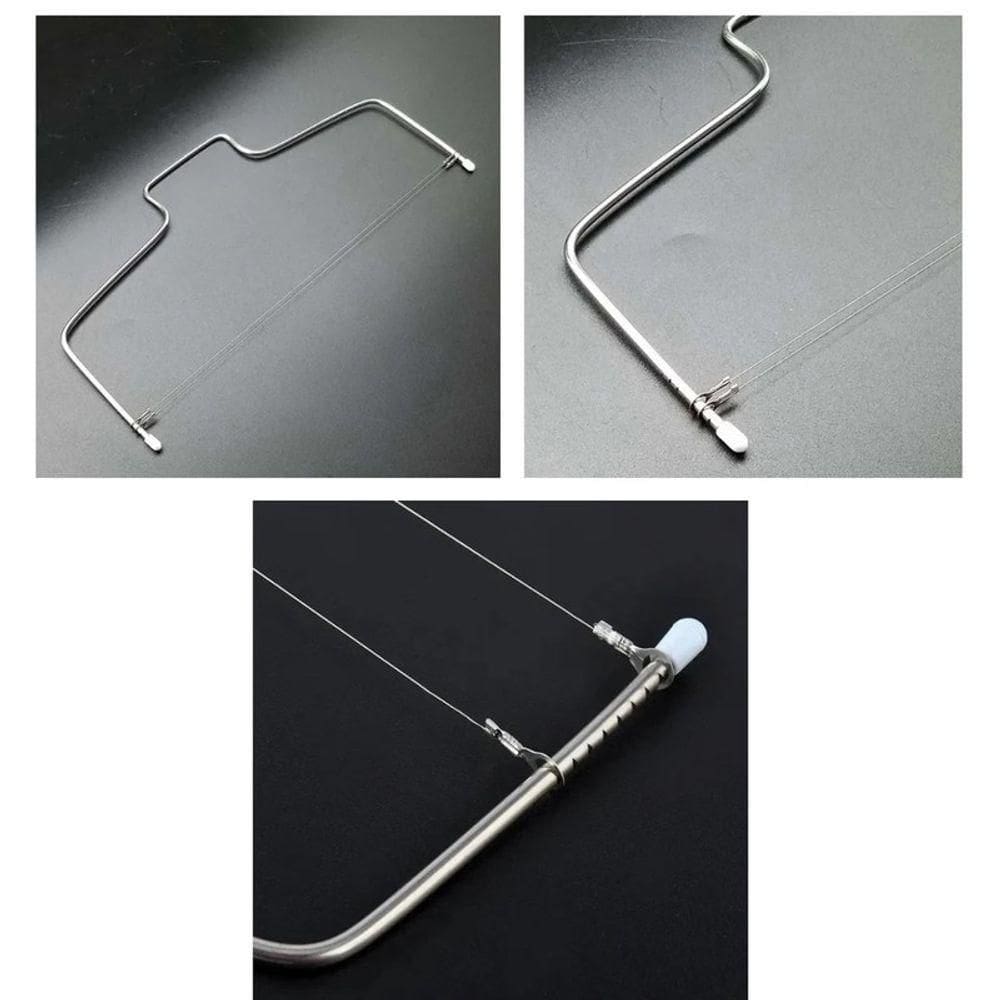 Cortador Nivelador Fatiador Bolo Fio Duplo Ajustável Inox